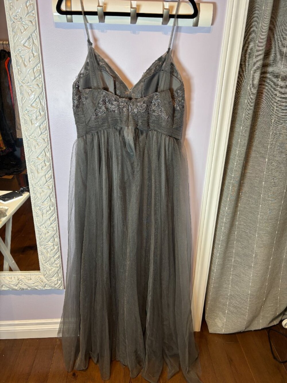 Beautiful Azazie Lace Detail Bridesmaid/Prom Gown Size A18 - Picture 8 of 11